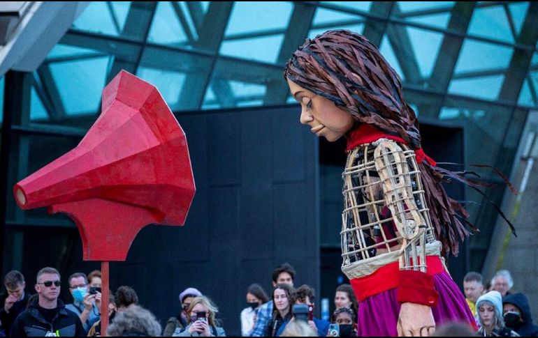 Amal, la marioneta gigante tendrá dos recorridos en Guadalajara. EFE / ARCHIVO