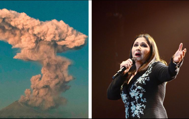 La cantante tuvo que hacer una pausa al concierto debido a las condiciones ambientales de Puebla. AFP / NOTIMEX / ARCHIVO