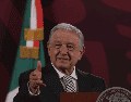 Andrés Manuel López Obrador, presidente de México, durante su conferencia matutina en Palacio Nacional. SUN/C. Mejía