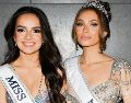 Miss Teen USA 2023, UmaSofia Srivastava, y Miss USA 2023, Noelia Voigt. AFP